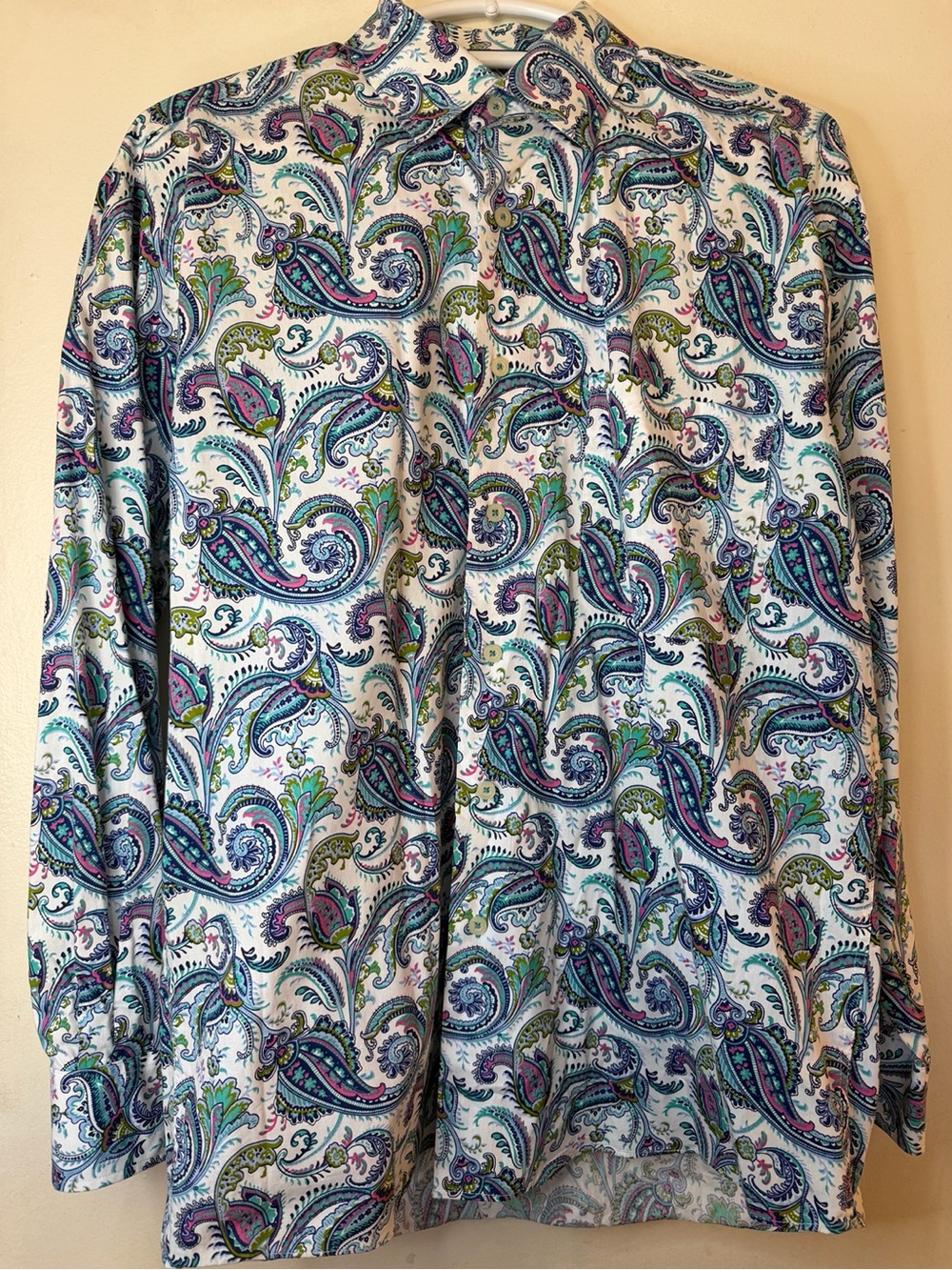 (3) Alan Flusser Style Colorful Statement paisley Shirts bundle - Picture 7 of 8